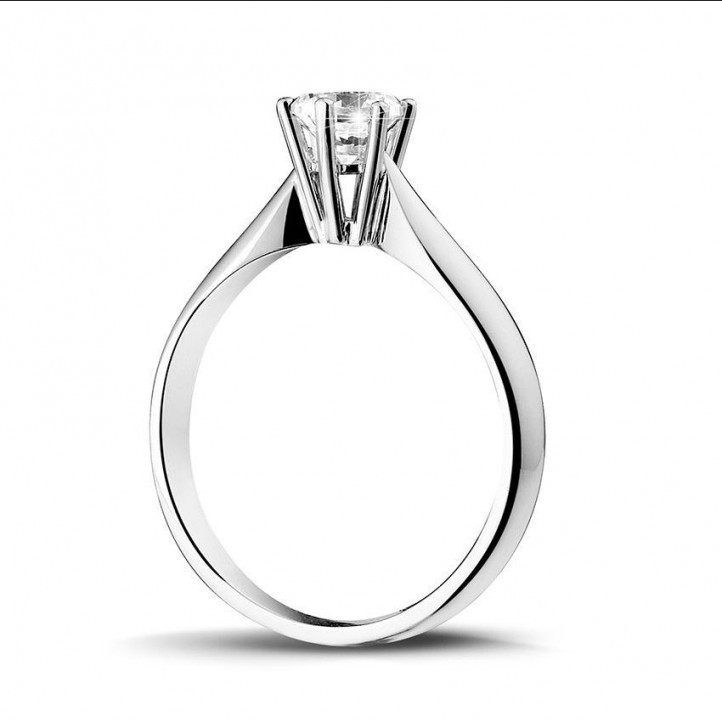 0.50 karaat diamanten solitaire ring in wit goud