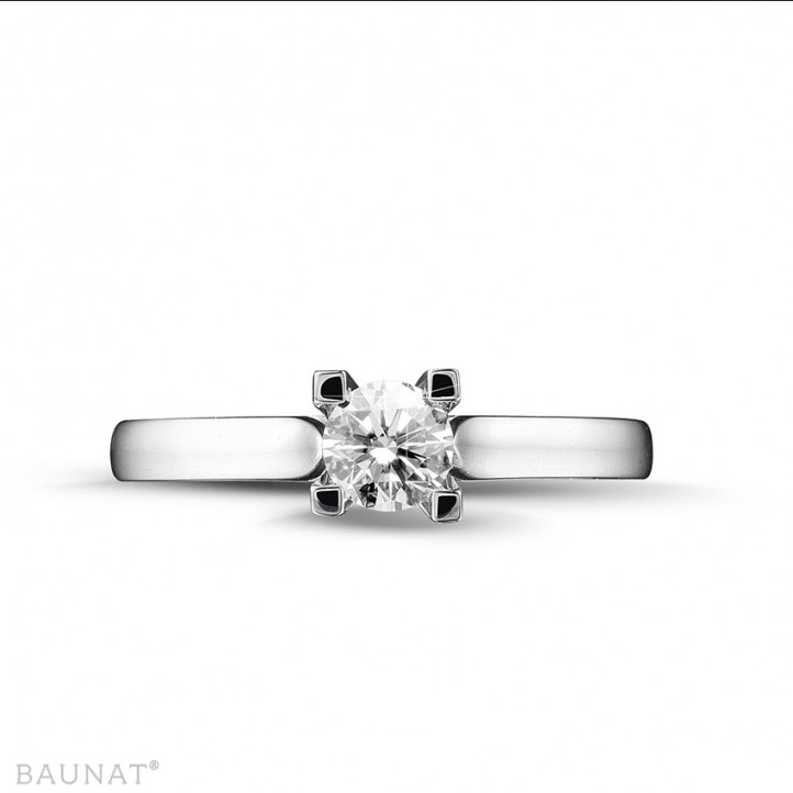 0.30 karaat diamanten solitaire ring in wit goud