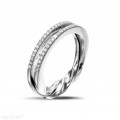 0.26 karaat diamanten dubbele design ring in wit goud