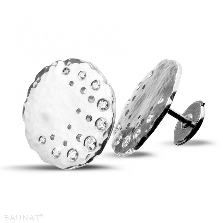 0.26 karaat diamanten design oorbellen in platina