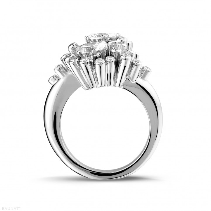 1.40 karaat diamanten Toi et Moi design ring in wit goud