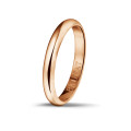 Trouwring met bol oppervlak van 3.00 mm in rood goud