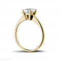 1.50 karaat solitaire ring in geel goud met princess diamant