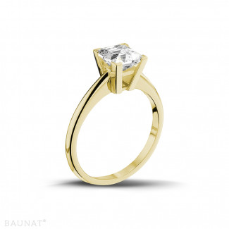 Classics - 2.00 karaat solitaire ring in geel goud met princess diamant