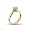 0.70 karaat diamanten solitaire ring in geel goud
