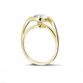 1.25 karaat diamanten solitaire ring in geel goud