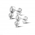 1.00 karaat diamanten oorbellen in platina