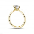 0.90 karaat diamanten solitaire ring in geel goud