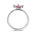 Markiz Kesim Pembe Safir Yapraklı Flowers Yüzük