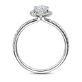 1.50Ct markiz pırlantalı beyaz altın halo yüzük