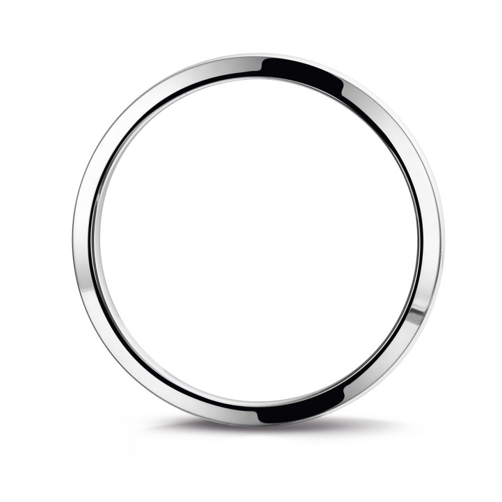 Platinden 4,00 mm hafif kubbeli yüzeye sahip alyans