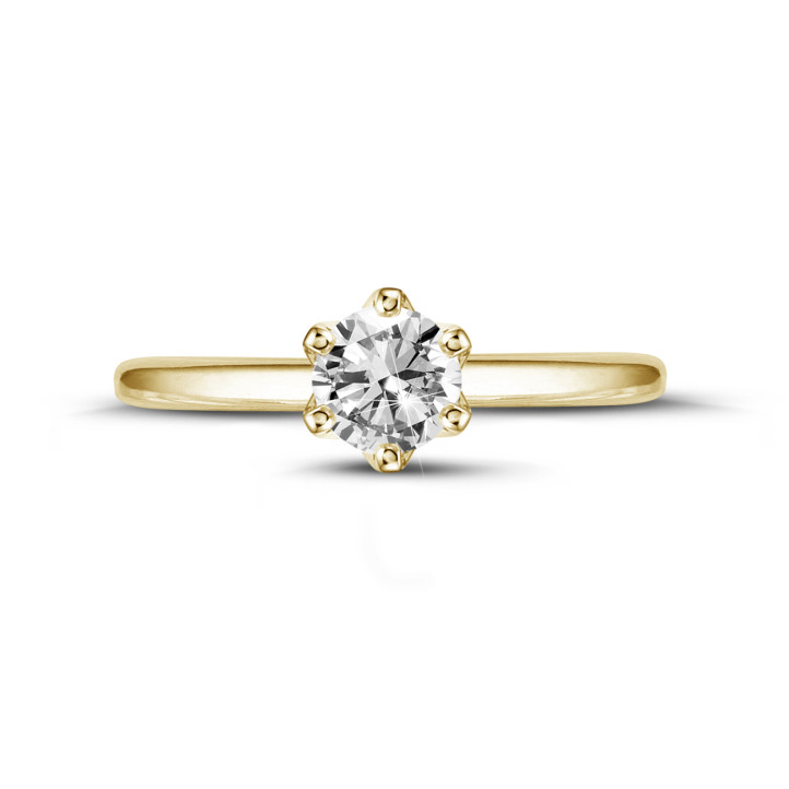 BAUNAT Iconic 系列 0.70克拉黄金圆钻单钻戒指