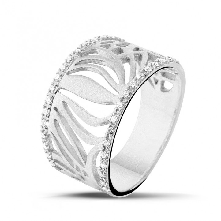 设计系列0.17克拉白金钻石戒指