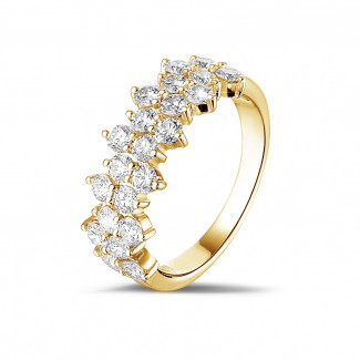 钻石结婚戒指 - 1.20克拉黄金密镶钻石戒指