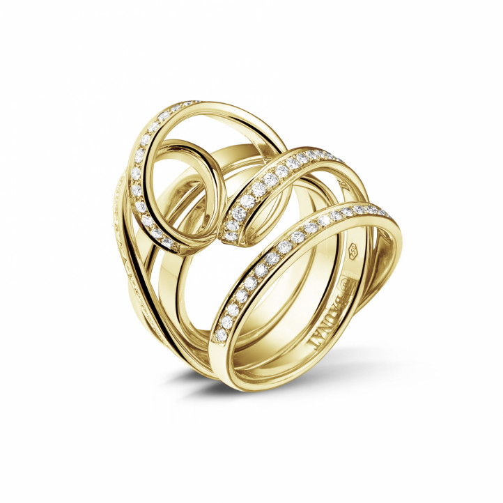 设计系列0.77克拉黄金钻石戒指