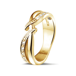 金钻石婚戒 - 0.11克拉黄金钻石戒指